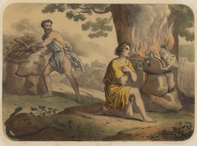 Caim e Abel de Jean Baptiste Auguste Leloir