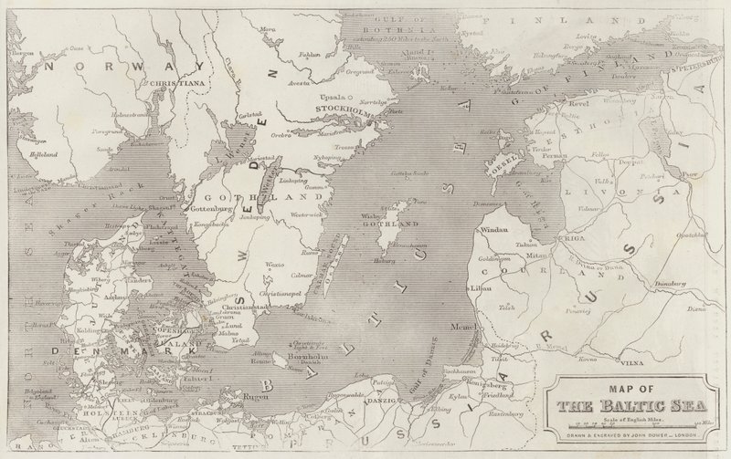 Mapa do mar Báltico de John Dower