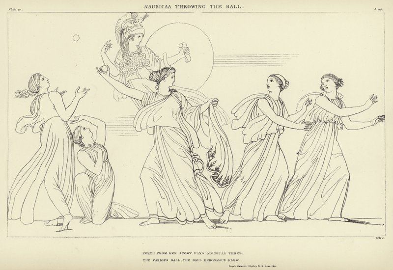 Nausicaa jogando a bola de John Flaxman