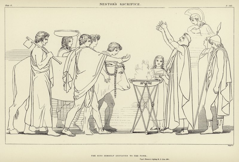 Sacrifício de Nestor de John Flaxman