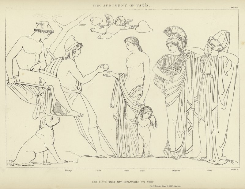 O julgamento de Paris de John Flaxman