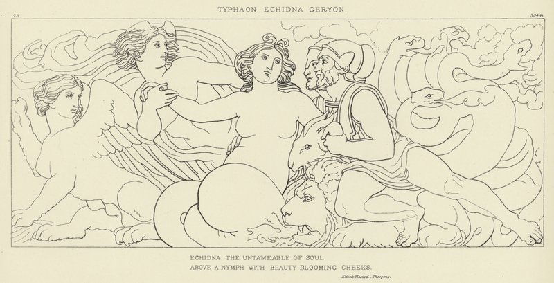 Typhaon, Echidna, Geryon de John Flaxman