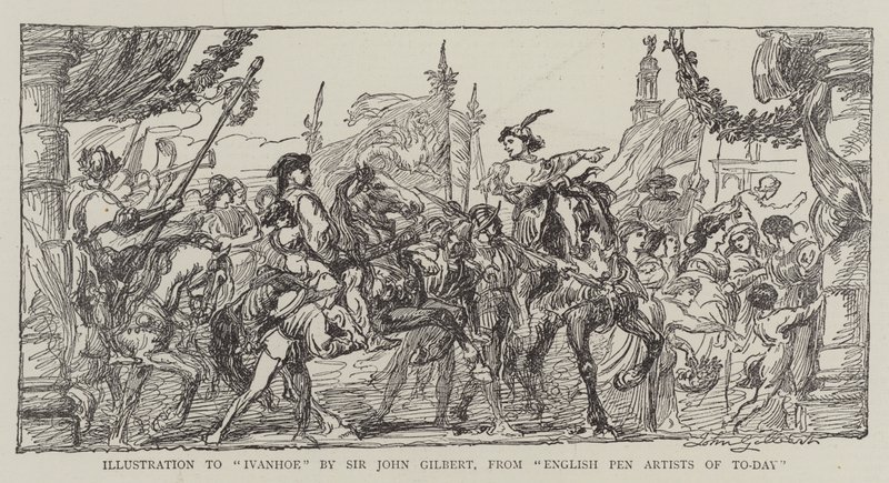 Ilustração para Ivanhoe de John Gilbert