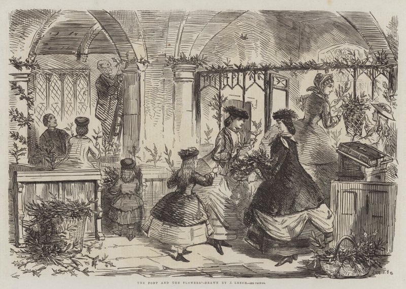 A fonte e as flores de John Leech