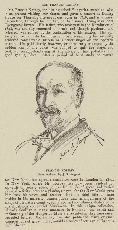 Francis Korbay de John Singer Sargent