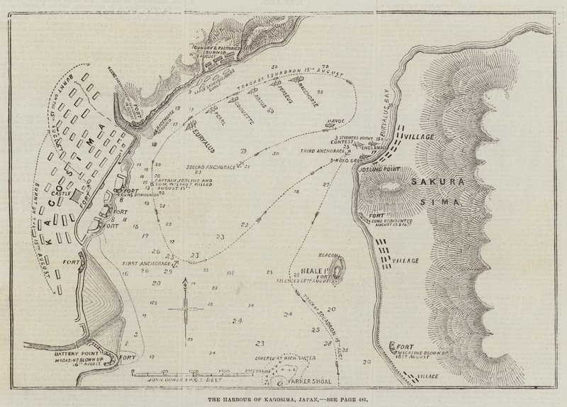 O porto de Kagosima, Japão de John Dower