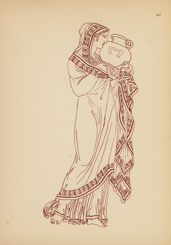 Fato de mulher da Grécia Antiga (litografia) de John Moyr Smith