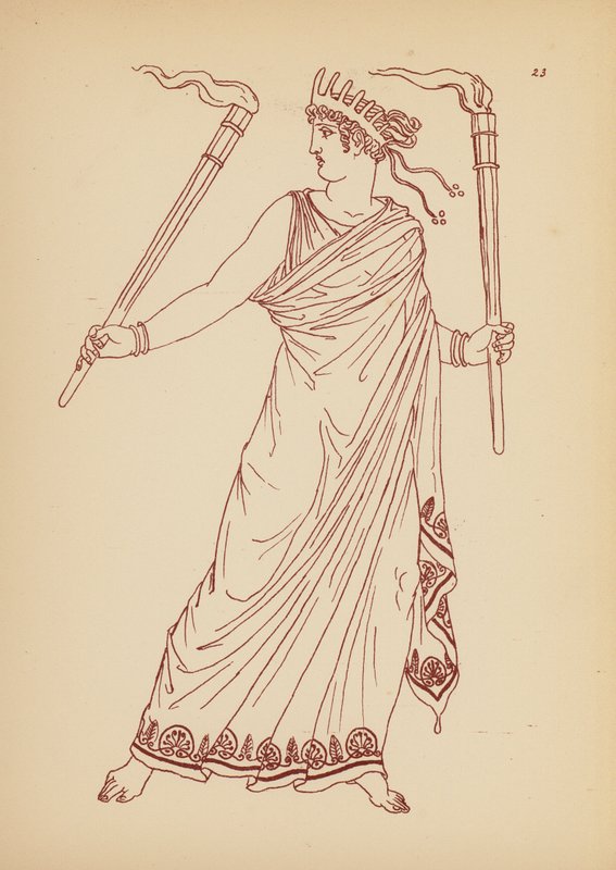 Fato de mulher da Grécia Antiga (litografia) de John Moyr Smith
