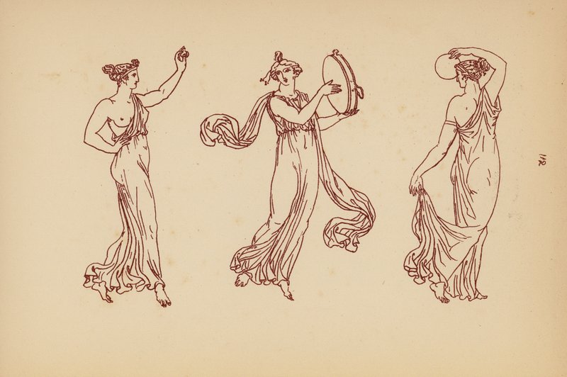 Fato de mulher da Grécia Antiga (litografia) de John Moyr Smith