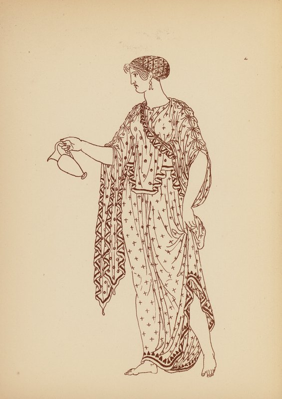 Fato de mulher da Grécia Antiga (litografia) de John Moyr Smith