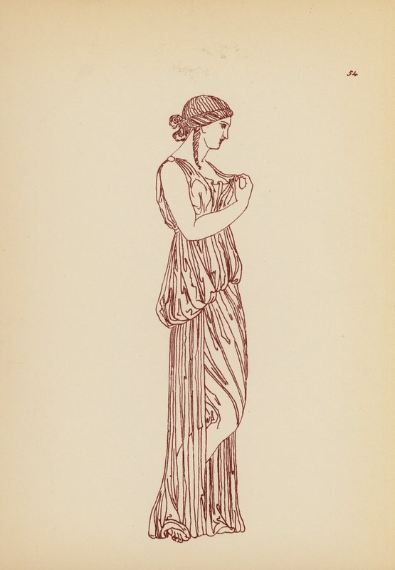 Fato de mulher da Grécia Antiga (litografia) de John Moyr Smith