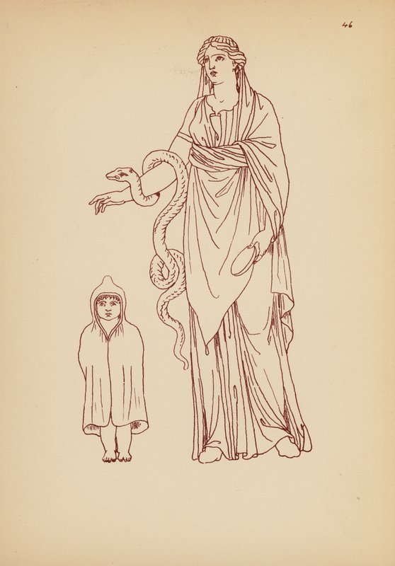 Fato de mulher da Grécia Antiga (litografia) de John Moyr Smith