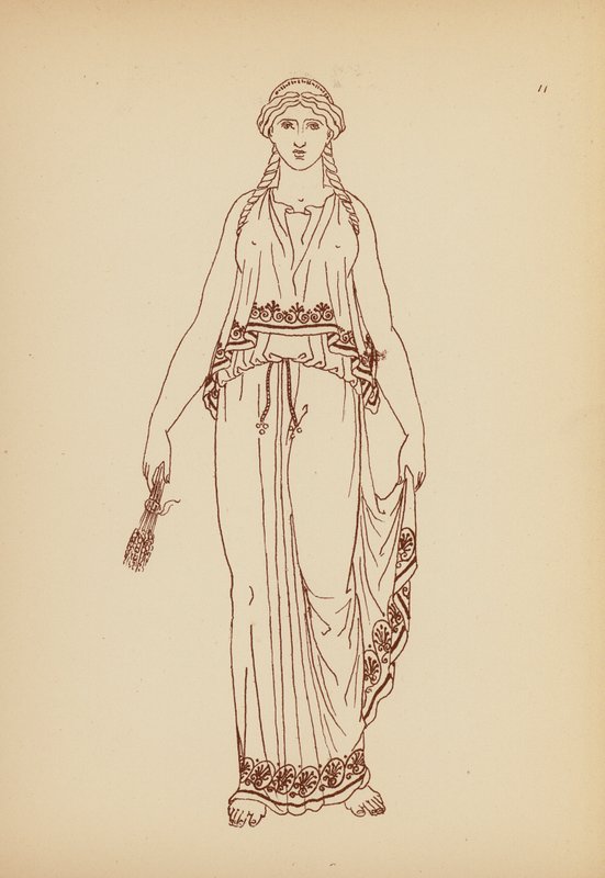 Fato de mulher da Grécia Antiga (litografia) de John Moyr Smith