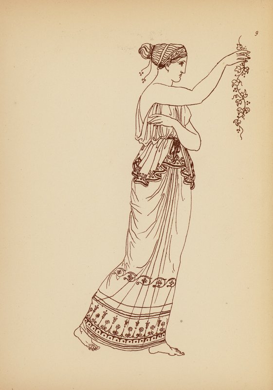 Fato de mulher da Grécia Antiga (litografia) de John Moyr Smith