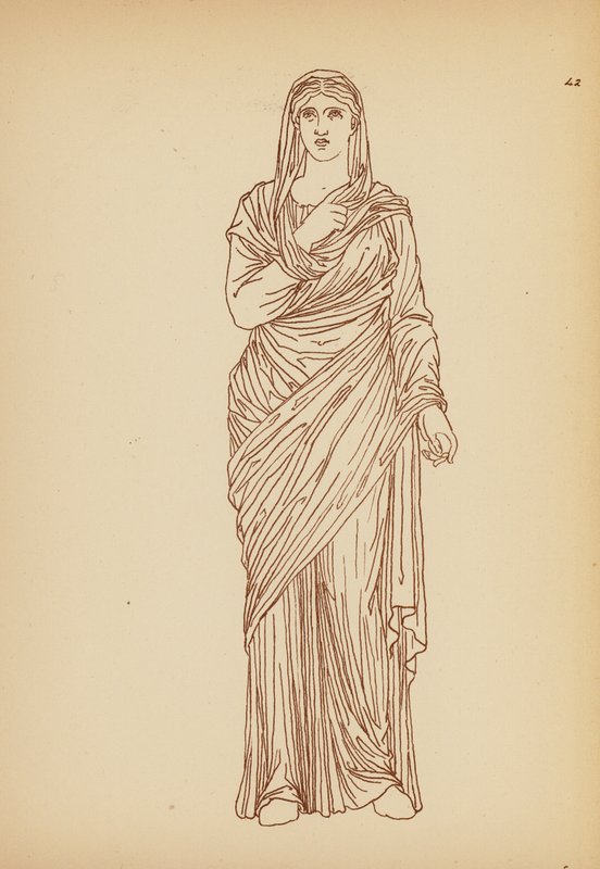 Fato de mulher da Grécia Antiga (litografia) de John Moyr Smith
