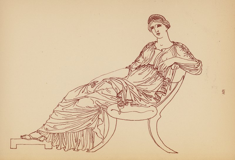 Fato de mulher da Grécia Antiga (litografia) de John Moyr Smith
