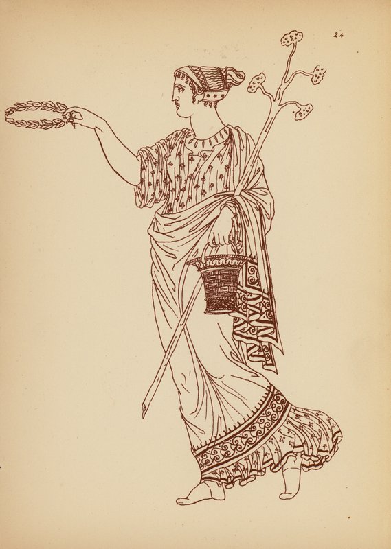 Fato de mulher da Grécia Antiga (litografia) de John Moyr Smith