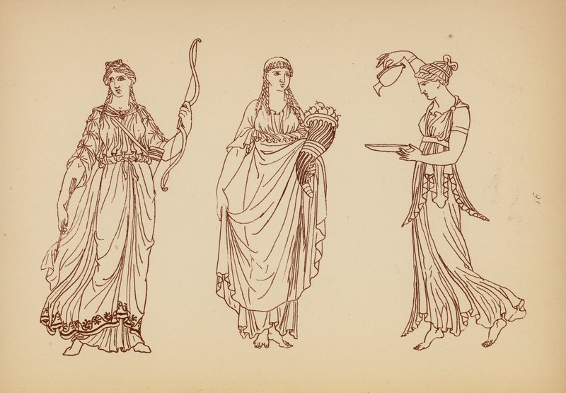 Fato de mulher da Grécia Antiga (litografia) de John Moyr Smith