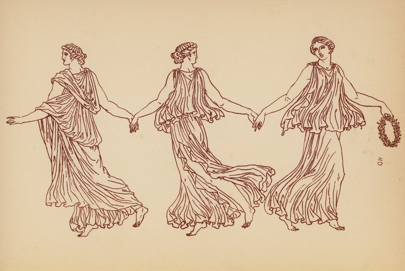 Fato de mulher da Grécia Antiga (litografia) de John Moyr Smith