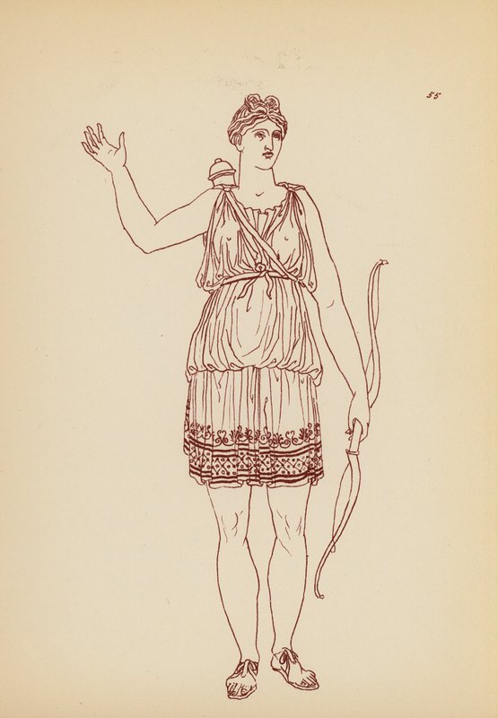 Fato de mulher da Grécia Antiga (litografia) de John Moyr Smith
