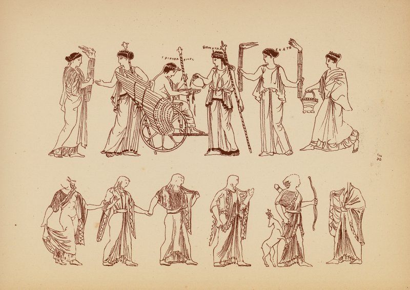Fato de mulher da Grécia Antiga (litografia) de John Moyr Smith