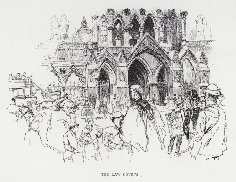 Os Tribunais (litho) de Joseph (after) Pennell