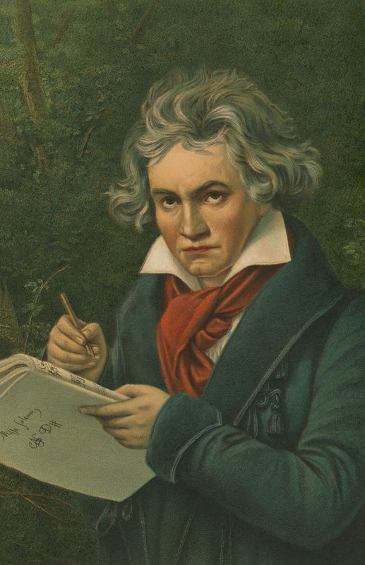 Ludwig van Beethoven (cromolito) de Joseph Carl Stieler
