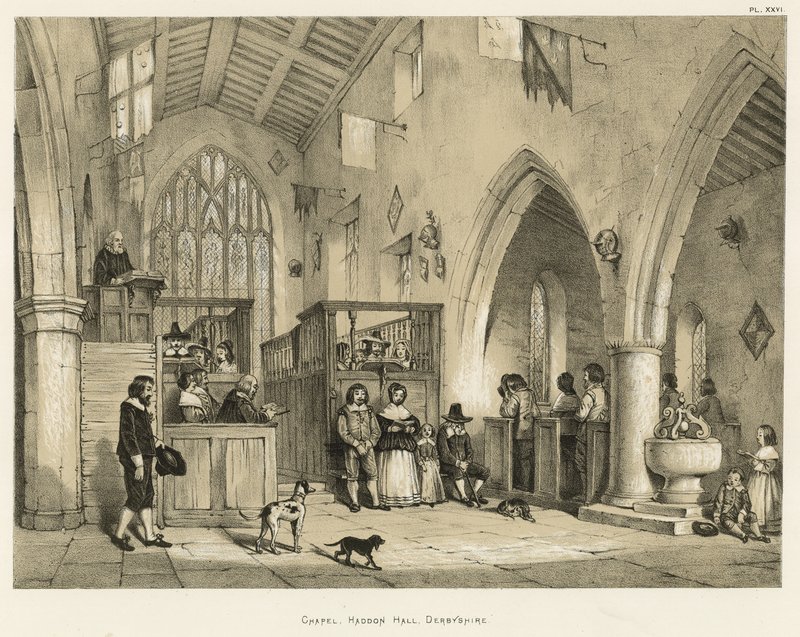 Capela, Haddon Hall, Derbyshire de Joseph Nash