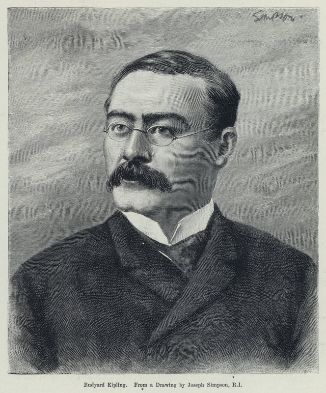 Rudyard Kipling (lito) de Joseph Simpson