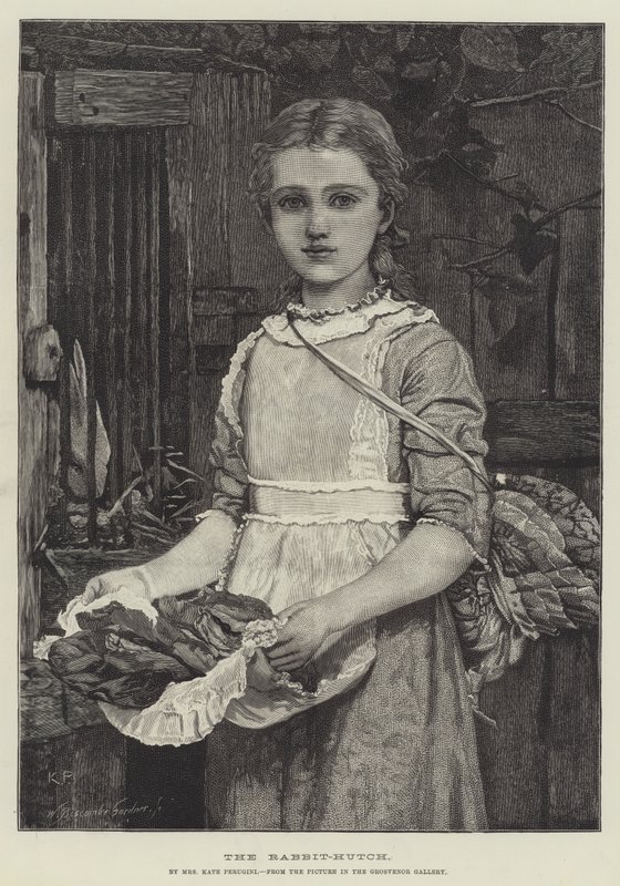 A gravura coelho-hutch de Kate Perugini