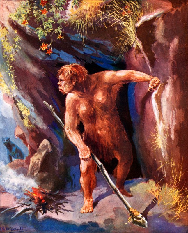 Homem neandertal de Leonard Robert Brightwell