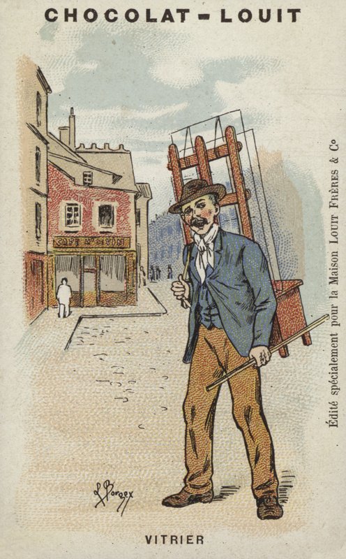 Vidraceiro (cromolito) de Louis Borgex