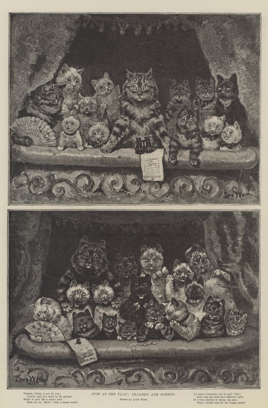 Puss no jogo, tragédia e comédia de Louis Wain