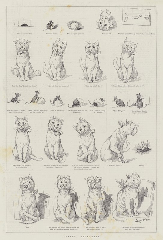 Pesadelo da buceta de Louis Wain