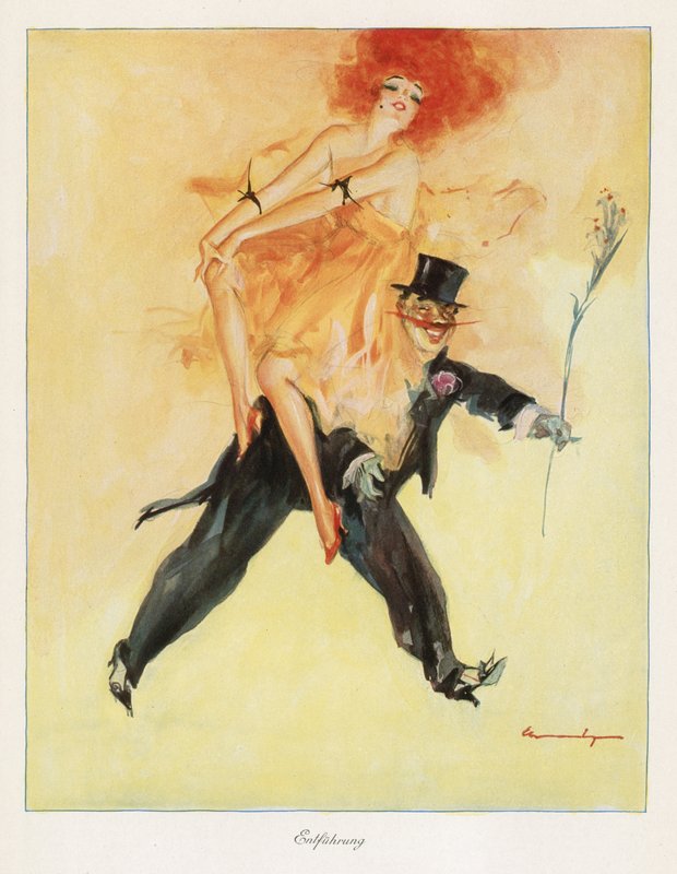 Rapto (cor litho) de Ludwig Lutz Ehrenberger