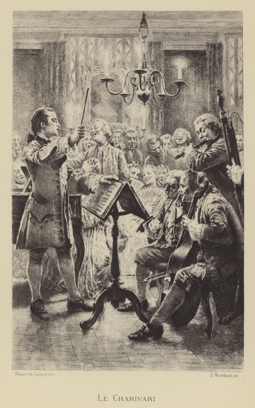 O charivari (gravura) de Maurice Leloir
