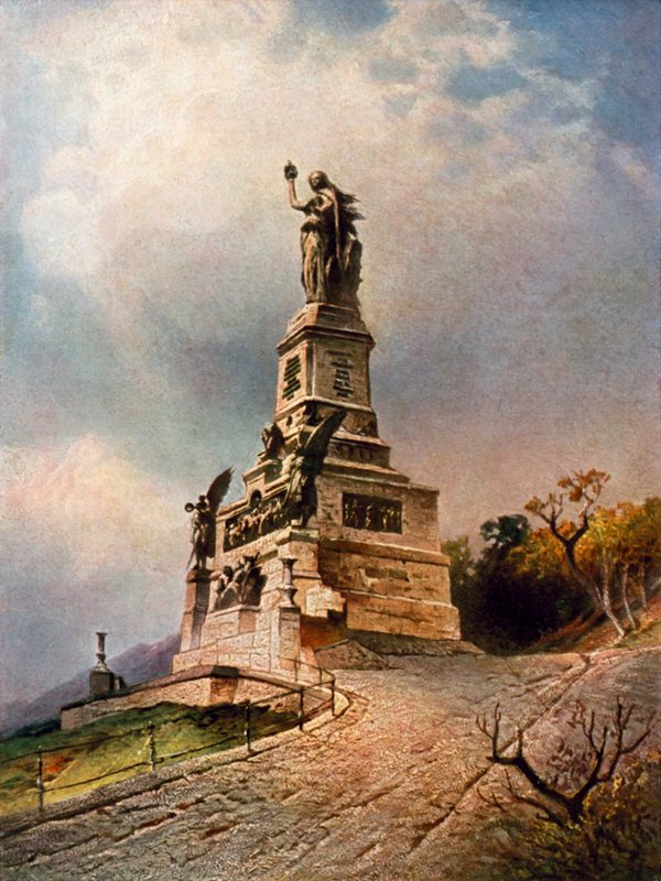 O Monumento Niederwald (cor litho) de Nicolai Astudin