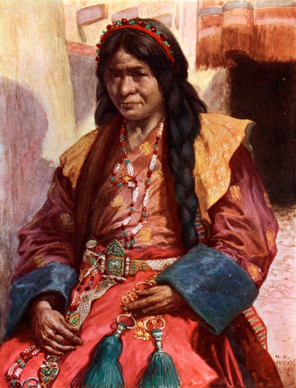 Mulher, de, lhasa, tibet de Norman Hardy