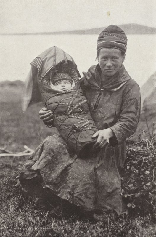 Lapp mãe e bebê de Norwegian Photographer