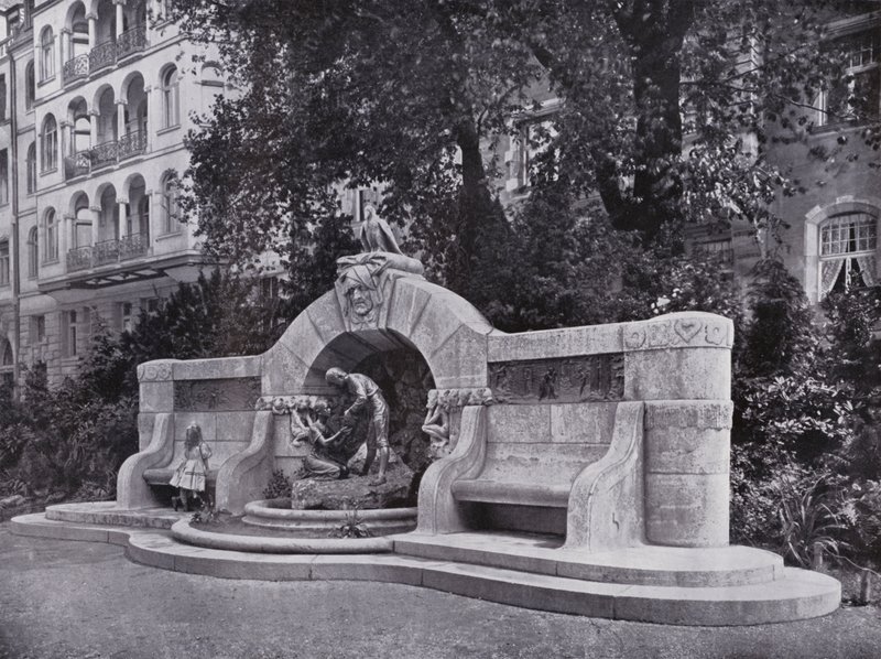 Leipzig: Marchenbrunnen (foto a p/b) de Photographer German