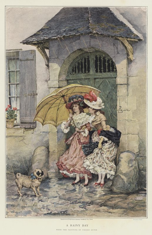 Um dia chuvoso (chromolitho) de Pierre Outin