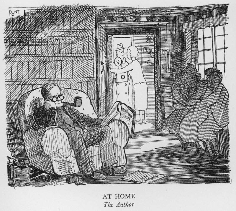 Em Casa, O Autor (litho) de Pont
