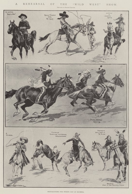 Um ensaio do Wild West Show de Ralph Cleaver