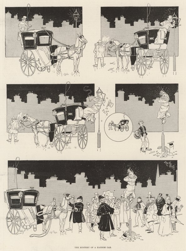 O Mistério de um Hansom Cab de René Bull