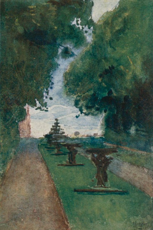 A água allee, versalhes de Rene Binet