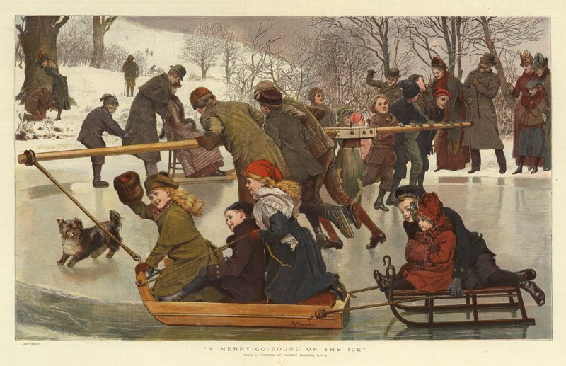 Um Merry-Go-Round no gelo de Robert Barnes