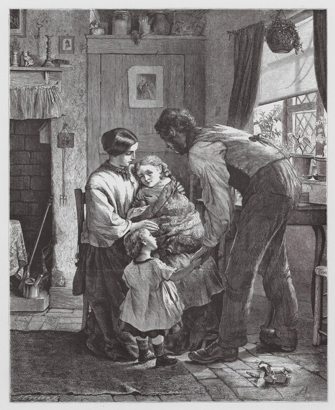 A criança doente (gravura) de Robert Barnes