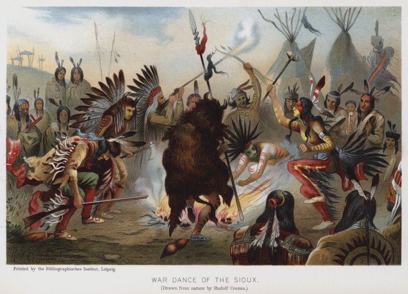 Dança de Guerra dos Sioux de Rudolf Cronau