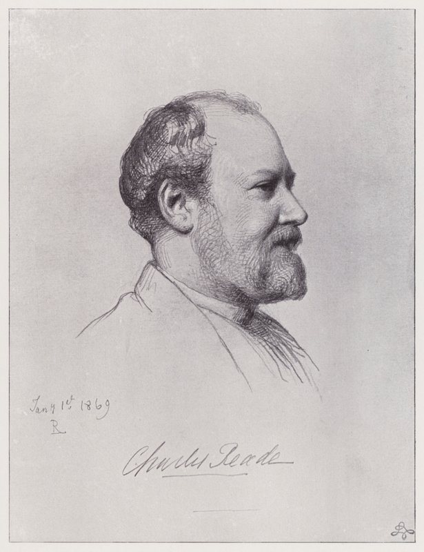 Charles Reade (litho) de Rudolf Lehmann