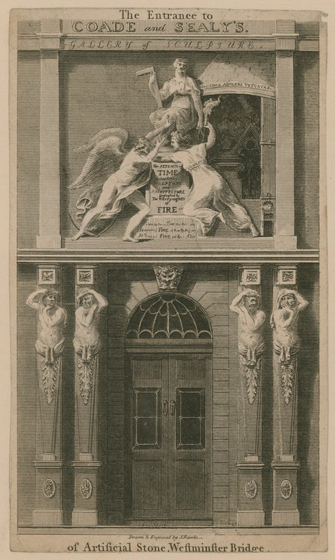 A entrada para Coade e Sealy de Samuel Rawle